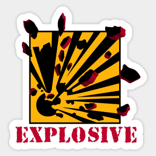 Explosive Warning Sign Explosion Sticker